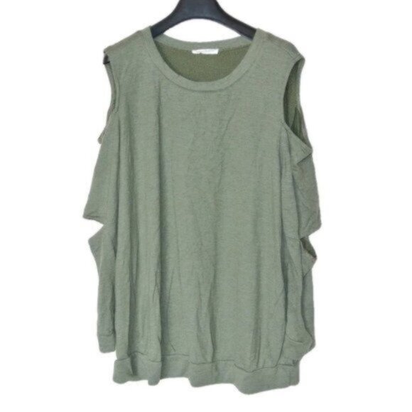 Honey Punch Cold shoulder‎ and elbow sweatshirt plus Size 1X - Picture 1 of 6